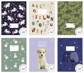 Zeszyt A4 Interdruk w 3 linie 32 kartki 70g okładka laminowana - Interdruk