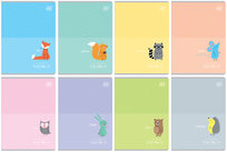 Zeszyt A5, 32 kartki w kol trzylinię, B&B Kids Pastel