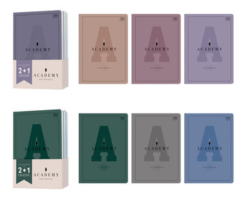 Zeszyt A5, Academy, w kratkę 60 kartek, Interdruk, 3 sztuki - Interdruk