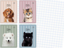 Zeszyt A5 Interdruk w kratkę 16 kartek okładka miękka UV Puppy Sign