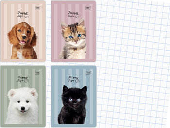 Zeszyt A5 Interdruk w kratkę 16 kartek okładka miękka UV Puppy Sign - Interdruk