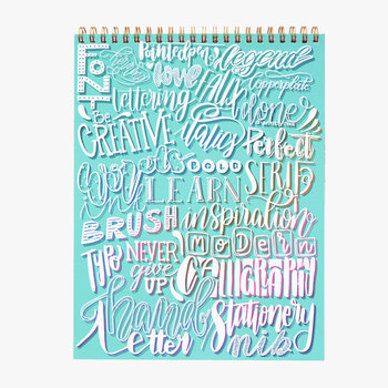 Zeszyt ćwiczeń do brush letteringu - podstawowy (alfabet, dni tygodnia, frazy okolicznościowe), B5, papier 170g/m2 - Devangari