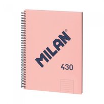 Zeszyt na spirali A4/80K linia 1918 różowy MILAN Milan