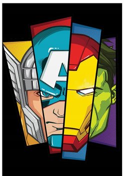 Zeszyt w kratkę, A5 Avengers Four Faces