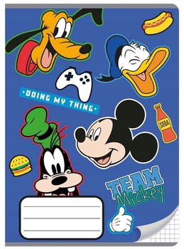 Zeszyt w kratkę A5 Myszka Miki 16k mix wzorów Mickey Mouse 16 kartek - Beniamin
