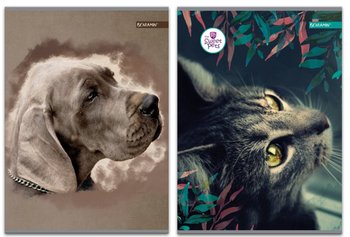 Zeszyt w kratkę, A5, Sweet Pets, mix wzorów, 5 sztuk