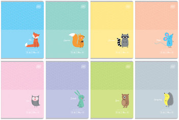 Zeszyt w trzy linie, A5, mix wzorów - Interdruk