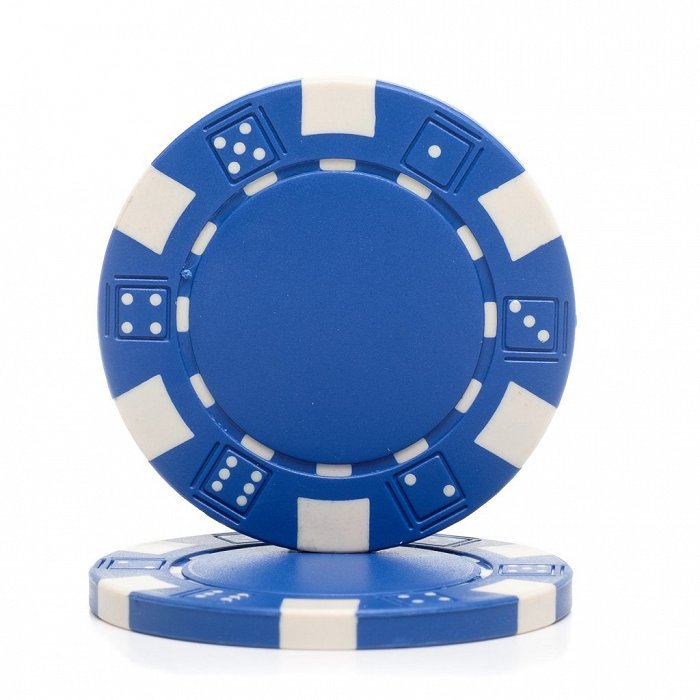 Żetony do pokera Dice, 11,5 g, Niebieski, 25 szt. w rolce