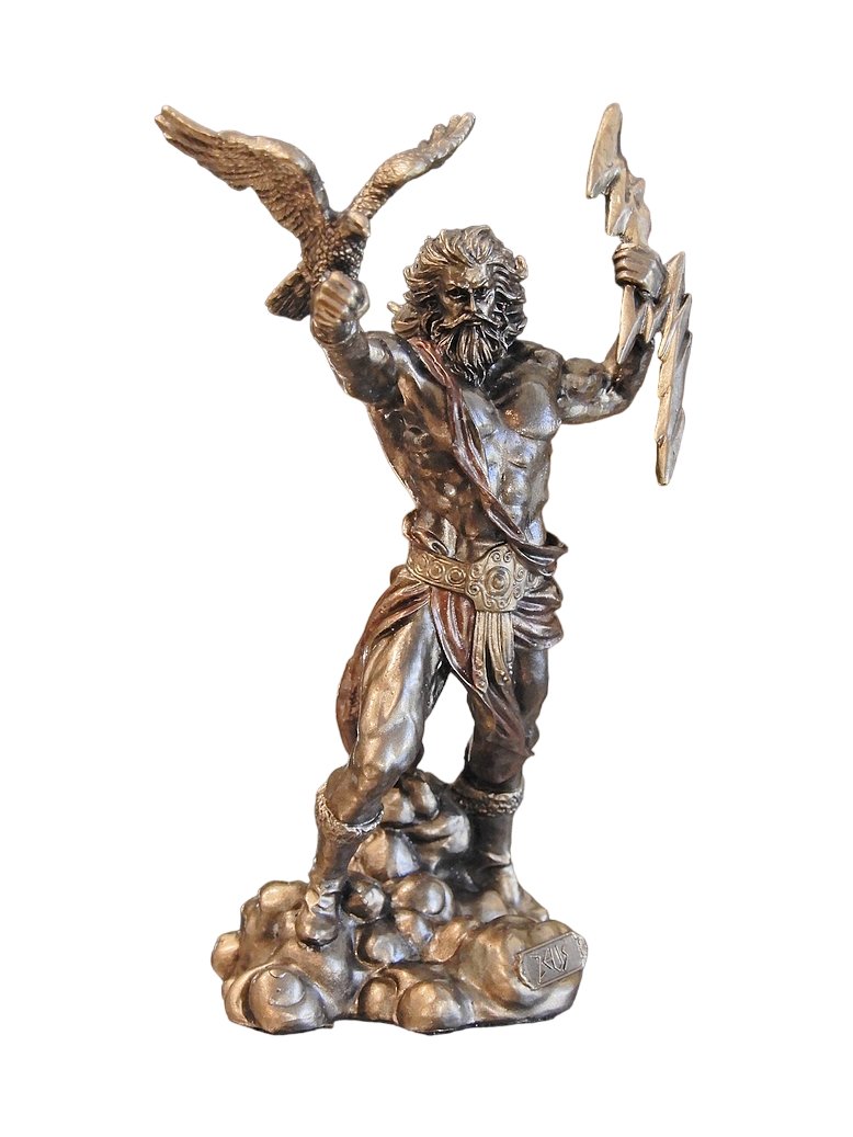 ZEUS GROMOWŁADNY Z PIORUNEM W RĘKU OJCIEC BOGÓW FIGURKA VERONESE ...