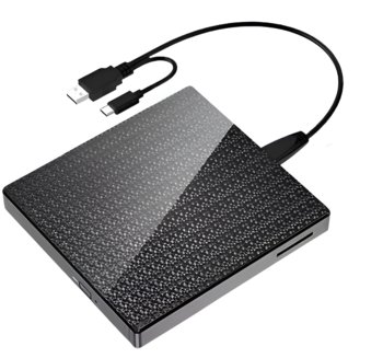 Zewnętrzna nagrywarka CD/DVD Przenośna USB 3.0x2 Czytnik kart SD/TF Adapter - Tradebit