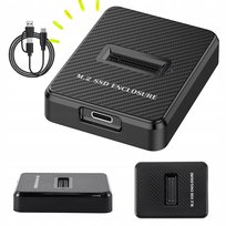 ZEWNĘTRZNA OBUDOWA SSD M.2 USB 3.2 10 GB/S NVME I CZARNA PLUG AND PLAY