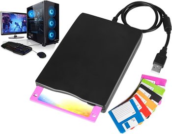 Zewnętrzna Stacja Dyskietek Napęd 3,5'' Fdd Usb Slim Floppy Disk 1.44Mb - Gat