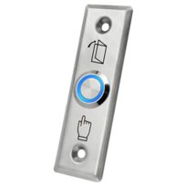 ZEWNĘTRZNY NATYNKOWY PRZYCISK WYJŚCIA OTWARCIA DRZWI FURTKA SREBRNY LED