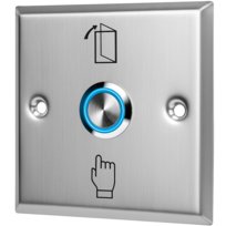 ZEWNĘTRZNY NATYNKOWY PRZYCISK WYJŚCIA OTWARCIA DRZWI FURTKA SREBRNY LED