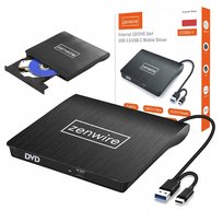 Zewnętrzny Przenośny Napęd DVD CD USB 3.0 Nagrywarka Odtwarzacz Płyt SLIM