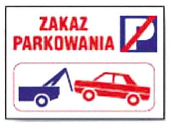 Zi-20 - Znak - Zakaz Parkowania -Holowanie Rysunek - Mój Dom Bis