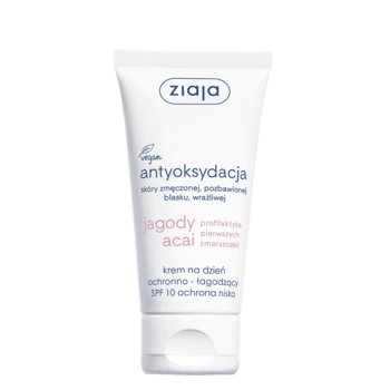 Ziaja, Jagody Acai, krem na dzień ochronno łagodzący profilaktyka zmarszczek, SPF 10, 50 ml - Ziaja