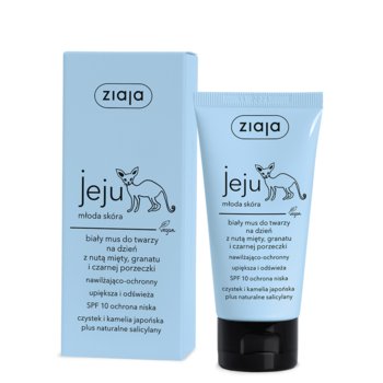 Ziaja, Jeju, biały mus do twarzy na dzień, SPF 10, 50 ml - Ziaja