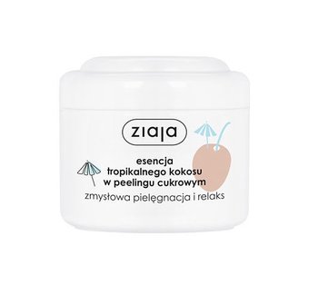 Ziaja, Lato, peeling cukrowy do ciała esencja tropikalnego kokosu, 100 ml - Ziaja