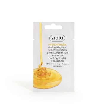Ziaja, Maseczki Miodowe, maseczka przeciwtrądzikowa miód manuka, 7 ml - Ziaja