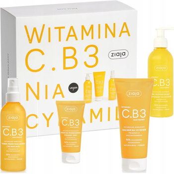 Ziaja, Witamina C.B3 Niacynamid, Zestaw kosmetyków, 4 szt. - Ziaja