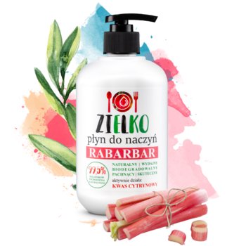 Zielko Płyn Do Mycia Naczyń Rabarbar 500ml - ZIELKO
