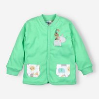 Zielona bluza niemowlęca SAWANNA z bawełny organicznej dla chłopca-68