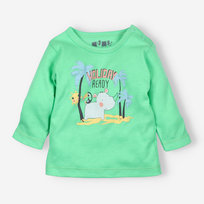 Zielona bluzka niemowlęca SAWANNA z bawełny organicznej dla chłopca-62