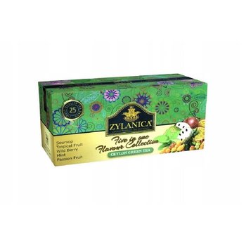Zielona herbata aromatyzowana 5 smaków ZYLANICA FIVE FLAVOUR GREEN TEA 25 TOR X 2 GR - Zylanica