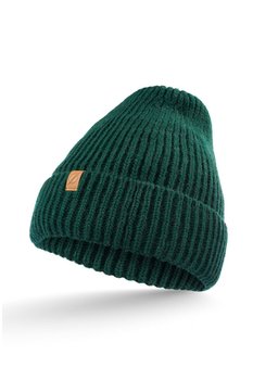 Zielona modna czapka damska zimowa cz46 brodrene - Brodrene