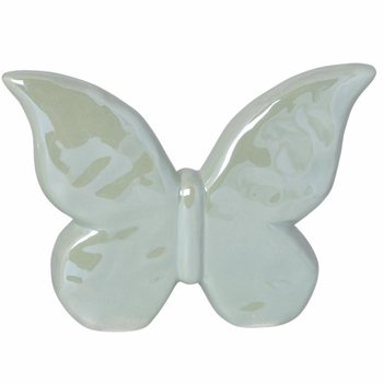 Zielona, ozdobna figurka - duży, ceramiczny motyl Papilio 14,5 cm - Duwen