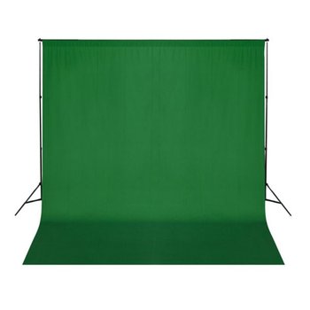 Zielone, bawełniane tło fotograficzne, 300 x 300 cm, chroma key - VidaXL