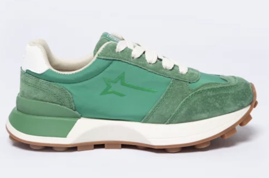 Zielone sneakersy damskie Big Star NN274960 - Komfort i styl