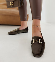 Zielone welurowe mokasyny z cyrkoniami Fabrizia -36