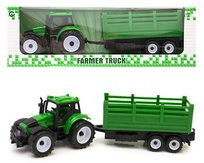 Zielony Duży Traktor Z Przyczepą