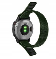 Zielony Wojskowy Nylonowy Pasek Do Zegarka Na Rzepy Garmin Fenix Solar 22Mm Inna marka