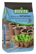 Ziemia do wysiewu nasion z włóknem kokosowym BIOVITA 5L - BIOVITA