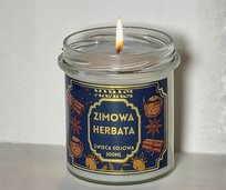 Zimowa Herbata Świeca Sojowa Zapachowa 300Ml Duża Roślinna Świeczka