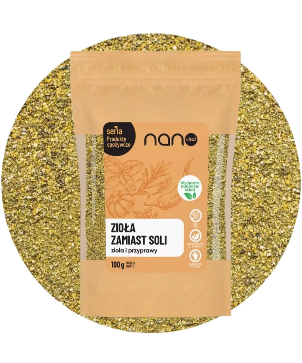 Zioła Zamiast Soli Nanovital 100 G Mieszanka 16 Ziół I Przypraw