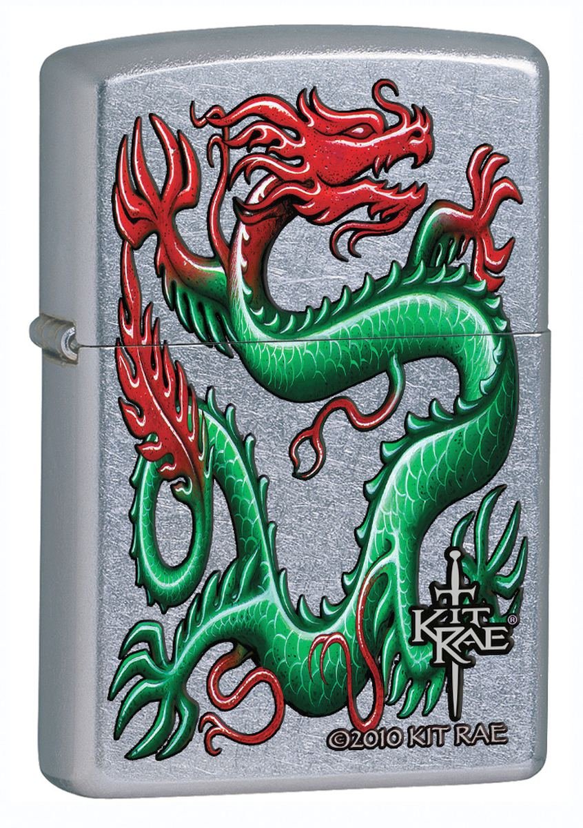 Kit Rae Zippo Zippo, Zapalniczka, Kit Rae Green Dragon, Street Chrome - Zippo | Sport ...