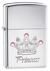 Zippo, Zapalniczka, Princess CRWN, High Polish Chrome