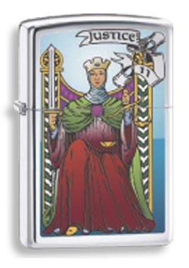 Zippo, Zapalniczka, Tarot Justice, High Polish Chrome