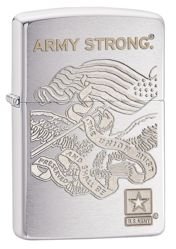 Zippo, Zapalniczka, US Army-Army Strong, Brushed Chrome - Zippo