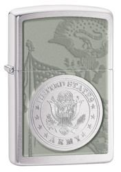 Zippo, Zapalniczka, US Army, Brushed Chrome