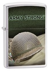 Zippo, Zapalniczka, US Army- Helmet, Brushed Chrome
