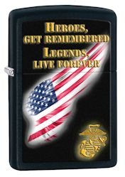 Zippo, Zapalniczka, US Marines Corp., Black Matte