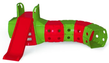 Zjeżdżalnia Czerwona Dla Dzieci Z Tunelem Ślizg 130 cm - 3toysM