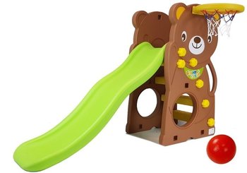 Zjeżdżalnia Dla Dzieci Miś Ogród Koszykówka - Lean Toys