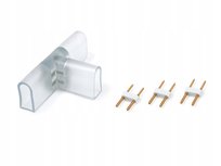 Złączka T jednostronna 2 pin do neon LED flex konektor rozdzielacz