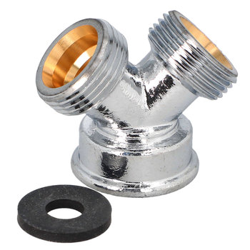 Złączka trójnik do węża 3/4 cala dopływowego do PRALKI ZMYWARKI z uszczelką - Scanpart